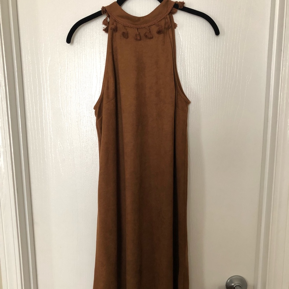 Carmel Brown Boho Sleeveless Dress